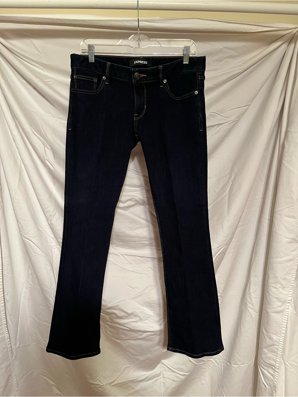 Express Dark Indigo Flare Jeans
